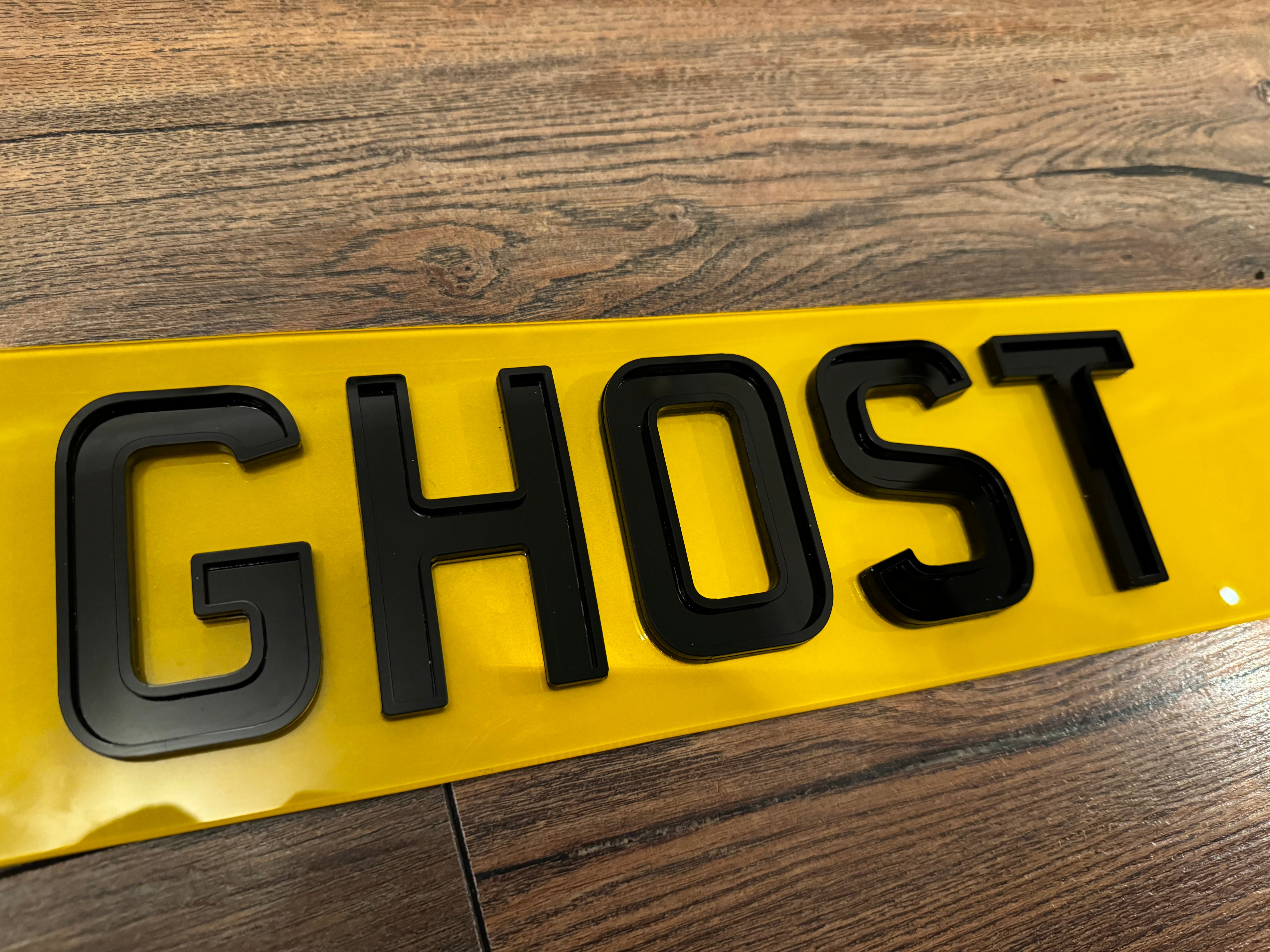 4D Acrylic Ghost Number Plate – Plates2Go